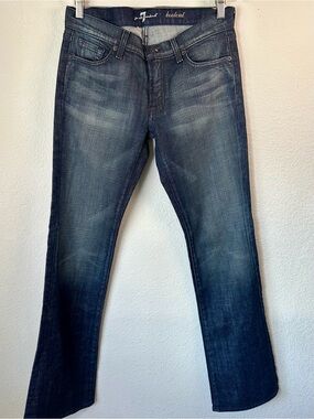 7 For All Mankind Bootcut Jeans Size 31 Dark Wash 34” Inseam